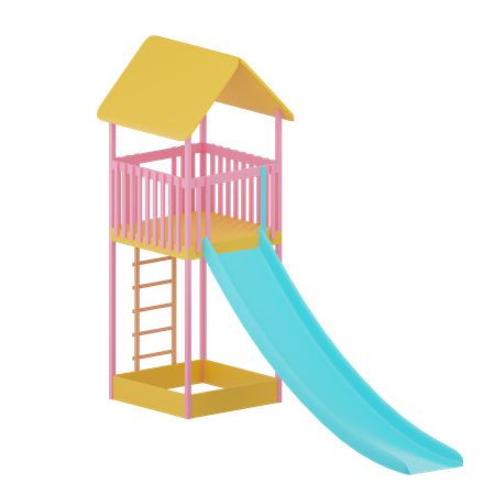 Toboggan pour aire de jeux  3D Icon