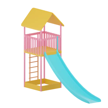 Toboggan pour aire de jeux  3D Icon