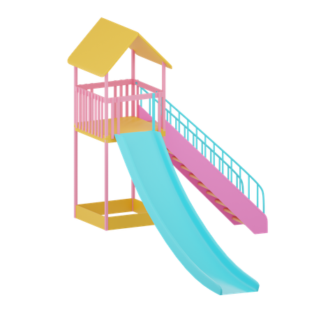 Toboggan pour aire de jeux  3D Icon