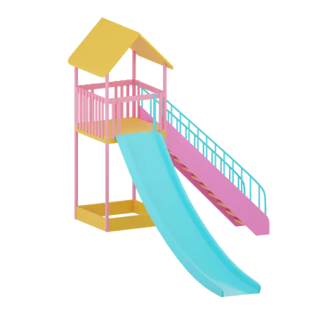 Toboggan pour aire de jeux  3D Icon