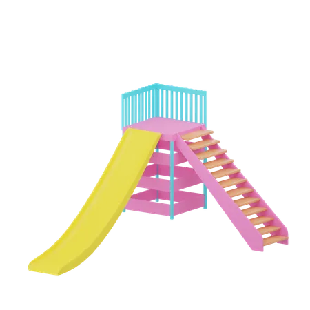 Toboggan pour aire de jeux  3D Icon