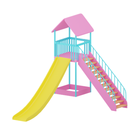 Toboggan pour aire de jeux  3D Icon