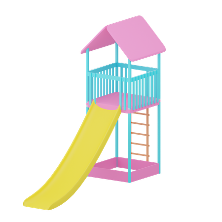 Toboggan pour aire de jeux  3D Icon