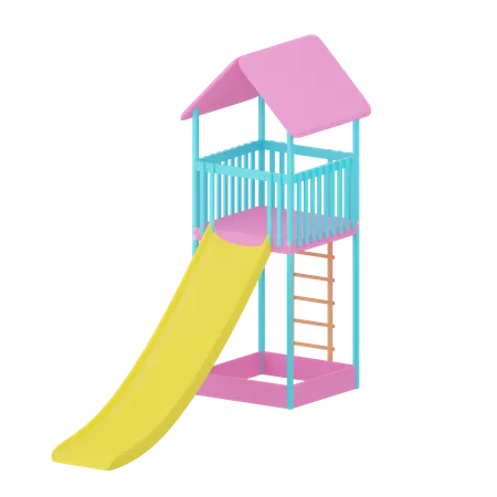 Toboggan pour aire de jeux  3D Icon