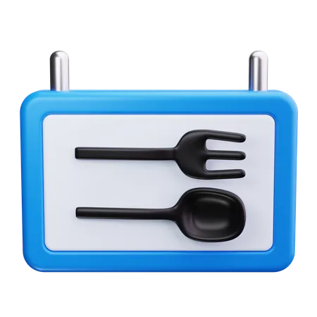 Aire de restauration  3D Icon