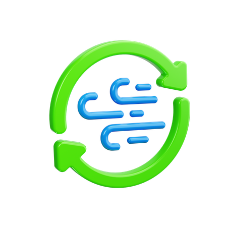気流  3D Icon