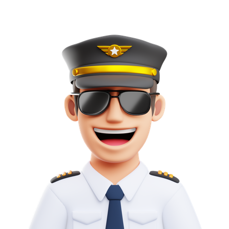 Airline Pilot  3D Icon