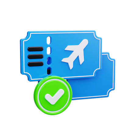 Airline Ticket  3D Icon
