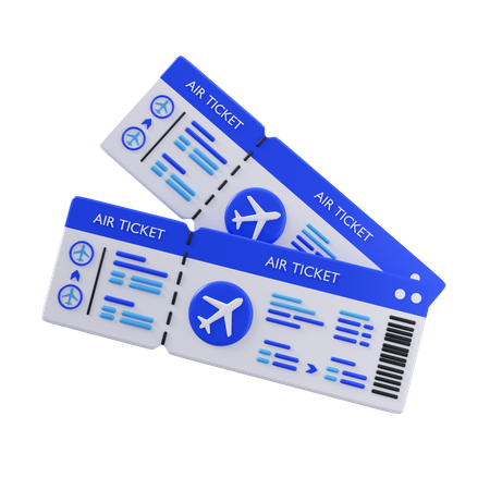 Airline Ticket  3D Icon