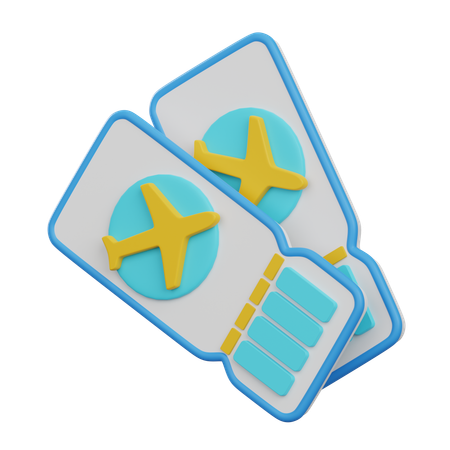 Airline Ticket  3D Icon