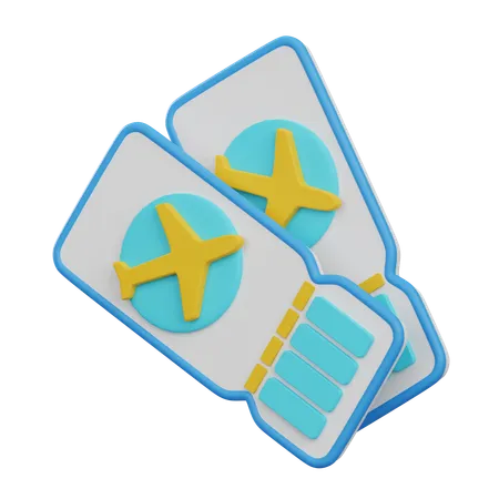 Airline Ticket  3D Icon