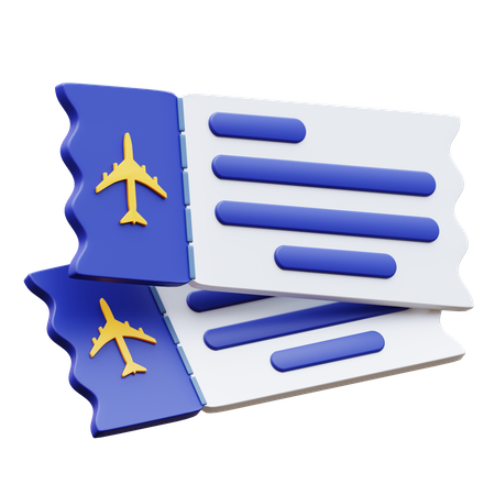 Airline Ticket  3D Icon