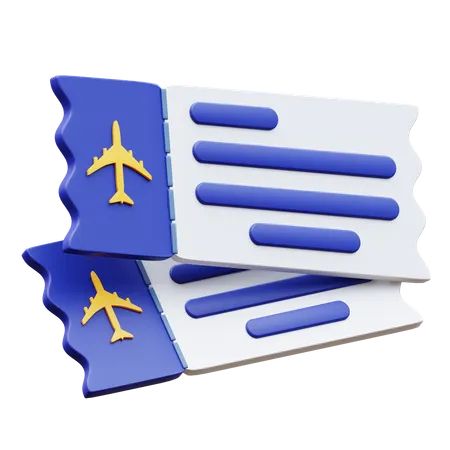 Airline Ticket  3D Icon