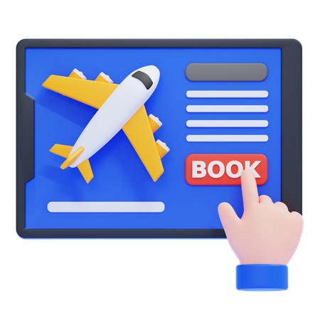 Airline Ticket Booking  3D Icon