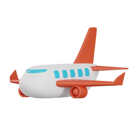 Airplane 3 D Cartoon Icon 3D Icon