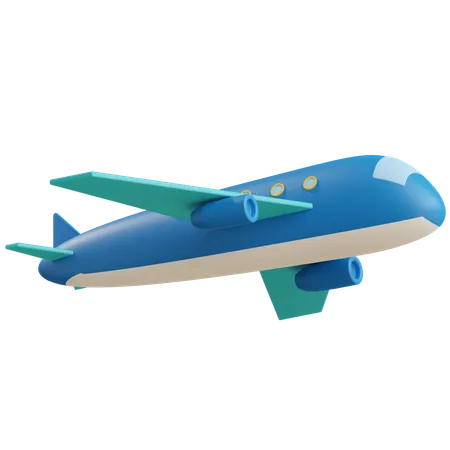 3 D Airplane Illustration With Transparent Background 3D Icon