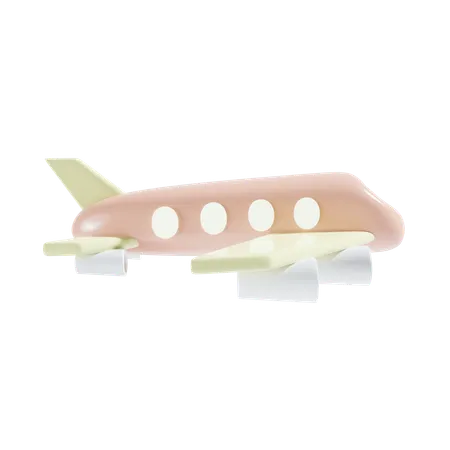 Airplane For Travel 3 D Illustration 3D Icon