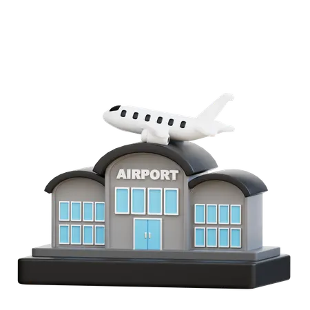3 D Airport Illustration 3D Icon