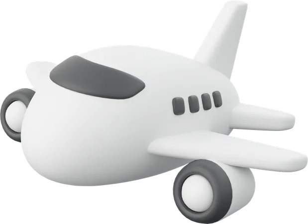 Airplane 3 D Illustration Of Travel Equipment 3D Icon