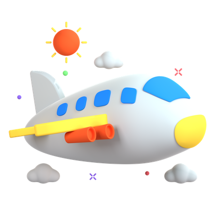 Airplane  3D Illustration