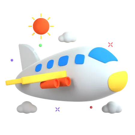 Airplane  3D Illustration