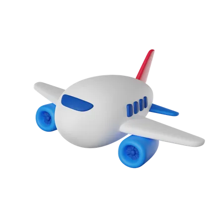 Passenger Plane 3 D Render Icon 3D Icon