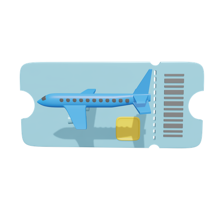 Airplane Boarding Pass  3D Icon