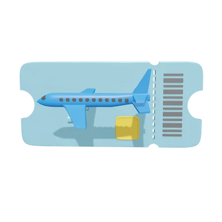 Airplane Boarding Pass 3D Icon