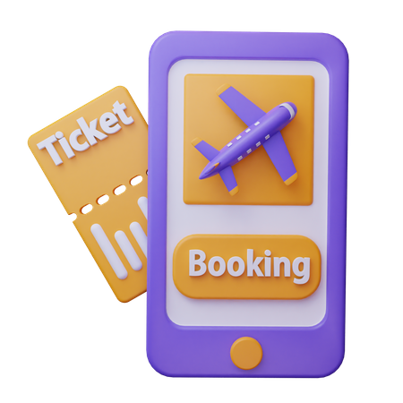Airplane Booking  3D Icon