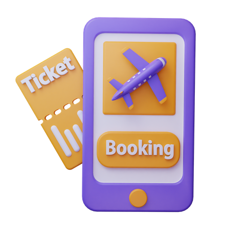 Airplane Booking  3D Icon
