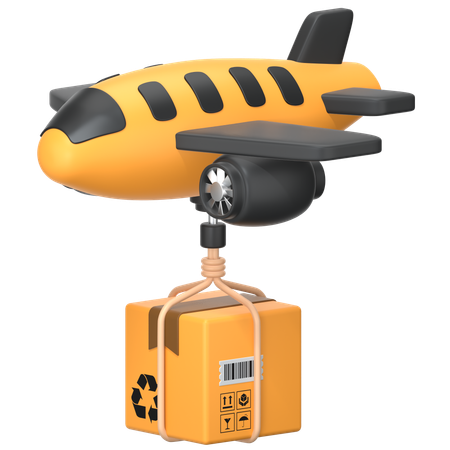飛行機の箱  3D Icon