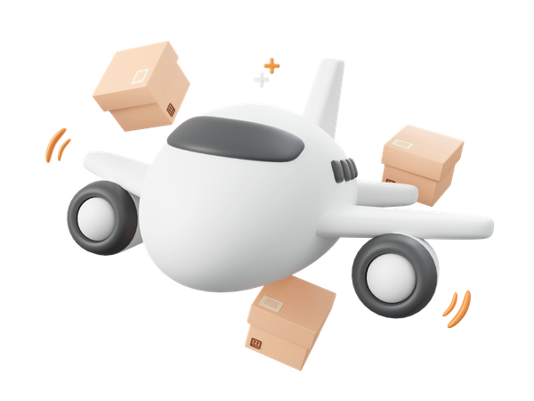 Airplane Delivery  3D Icon