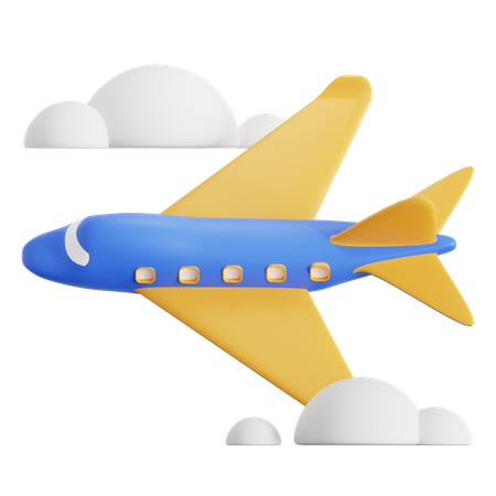 Airplane Flight  3D Icon