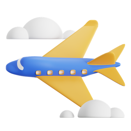 Airplane Flight 3D Icon
