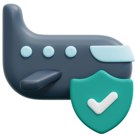 Airplane Insurance  3D Icon