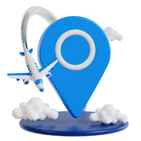 Airplane Landing Location 3D Icon