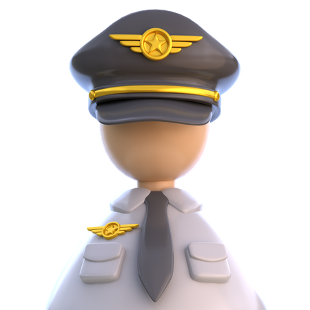 Airplane Pilot  3D Icon