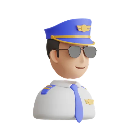 Airplane Pilot  3D Icon