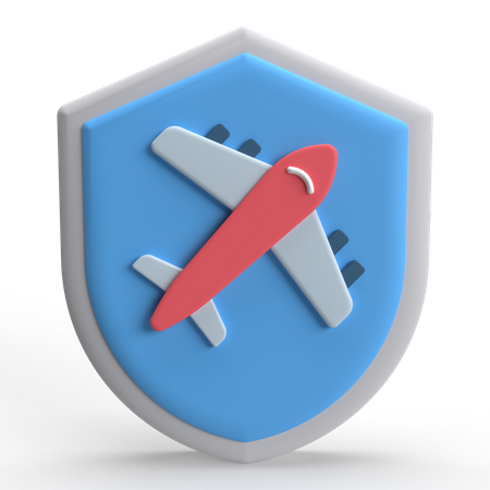 Airplane Security  3D Icon