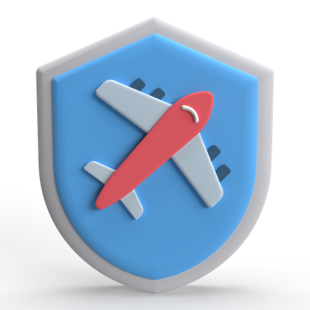 Airplane Security  3D Icon