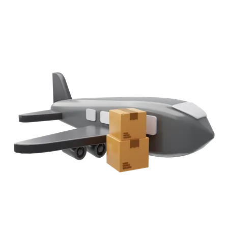 Airplane Shipping  3D Icon