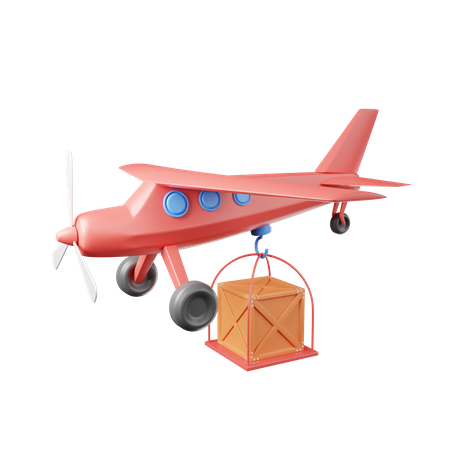 Airplane Shipping  3D Icon