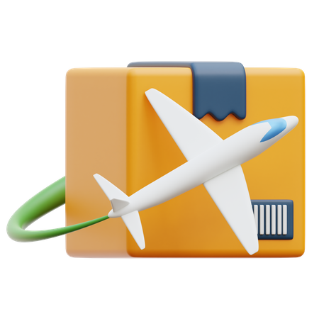 Airplane Shipping 3D Illustration