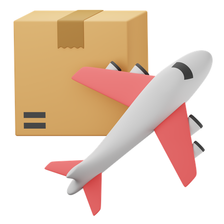 Airplane Shipping 3D Icon