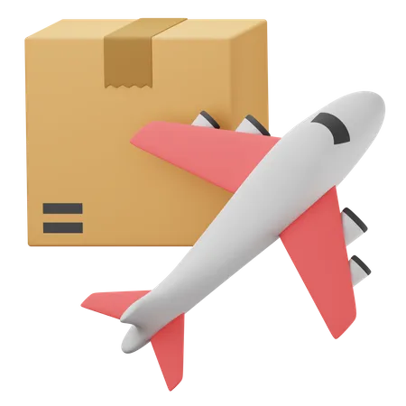 Airplane Shipping 3D Icon