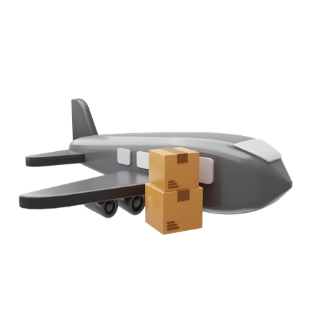 Airplane Shipping  3D Icon