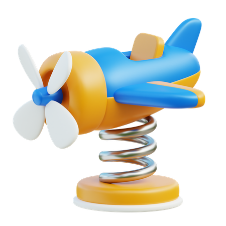 Airplane Spring Rider  3D Icon