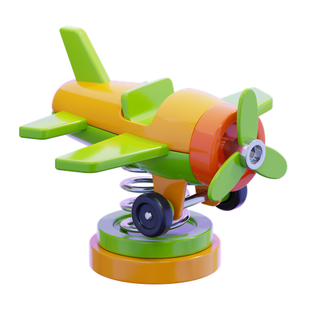 Airplane Spring Rider  3D Icon