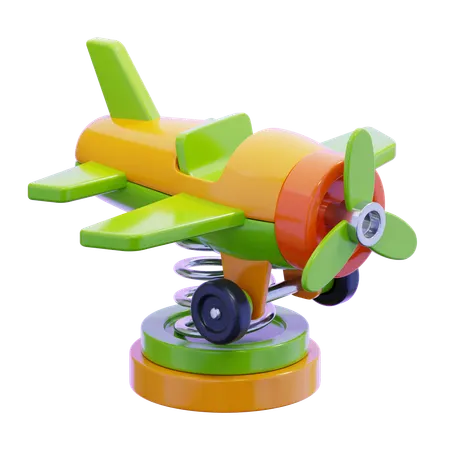 Airplane Spring Rider  3D Icon