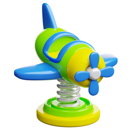 Airplane Spring Rider  3D Icon